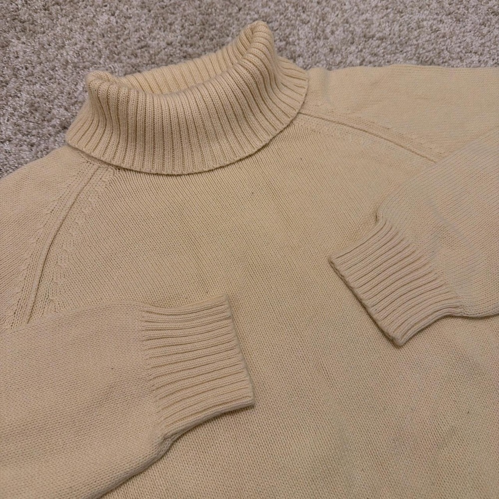 Karen Scott Cotton Turtleneck Sweater | Cream | Medium